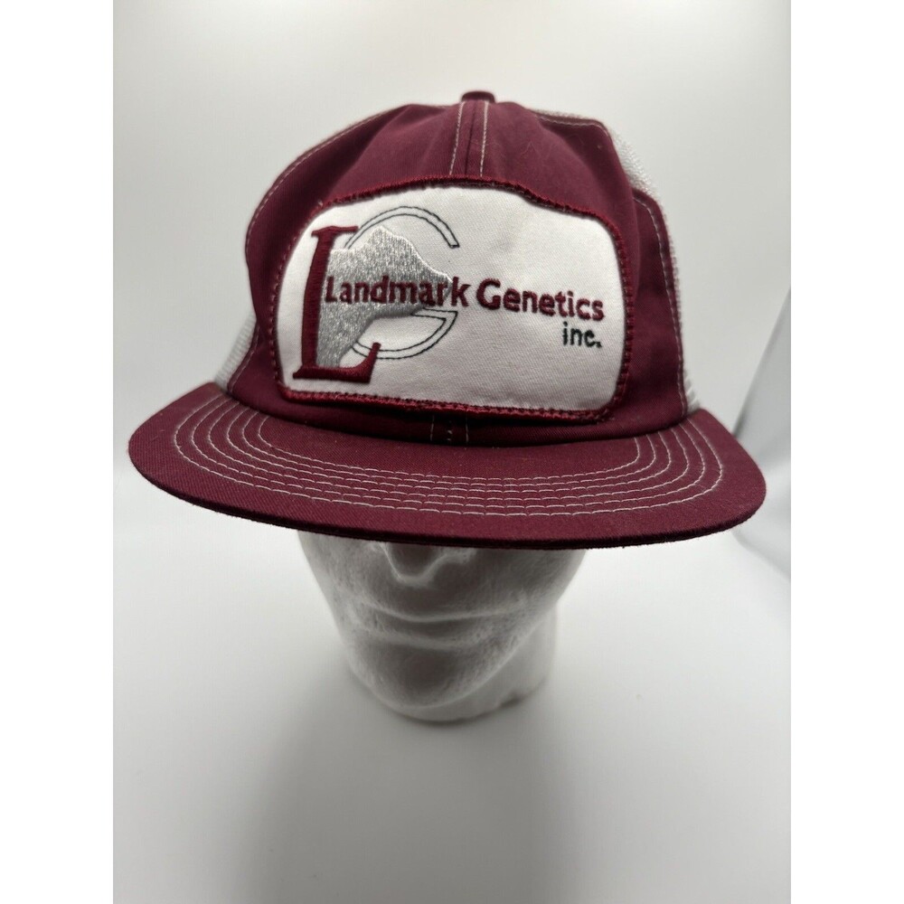 VINTAGE Landmark Genetics trucker farmer hat cap NOS K Prod USA